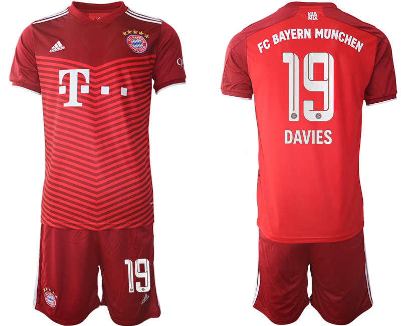 Men 2021-2022 Club Bayern Munich home red #19 Soccer Jersey